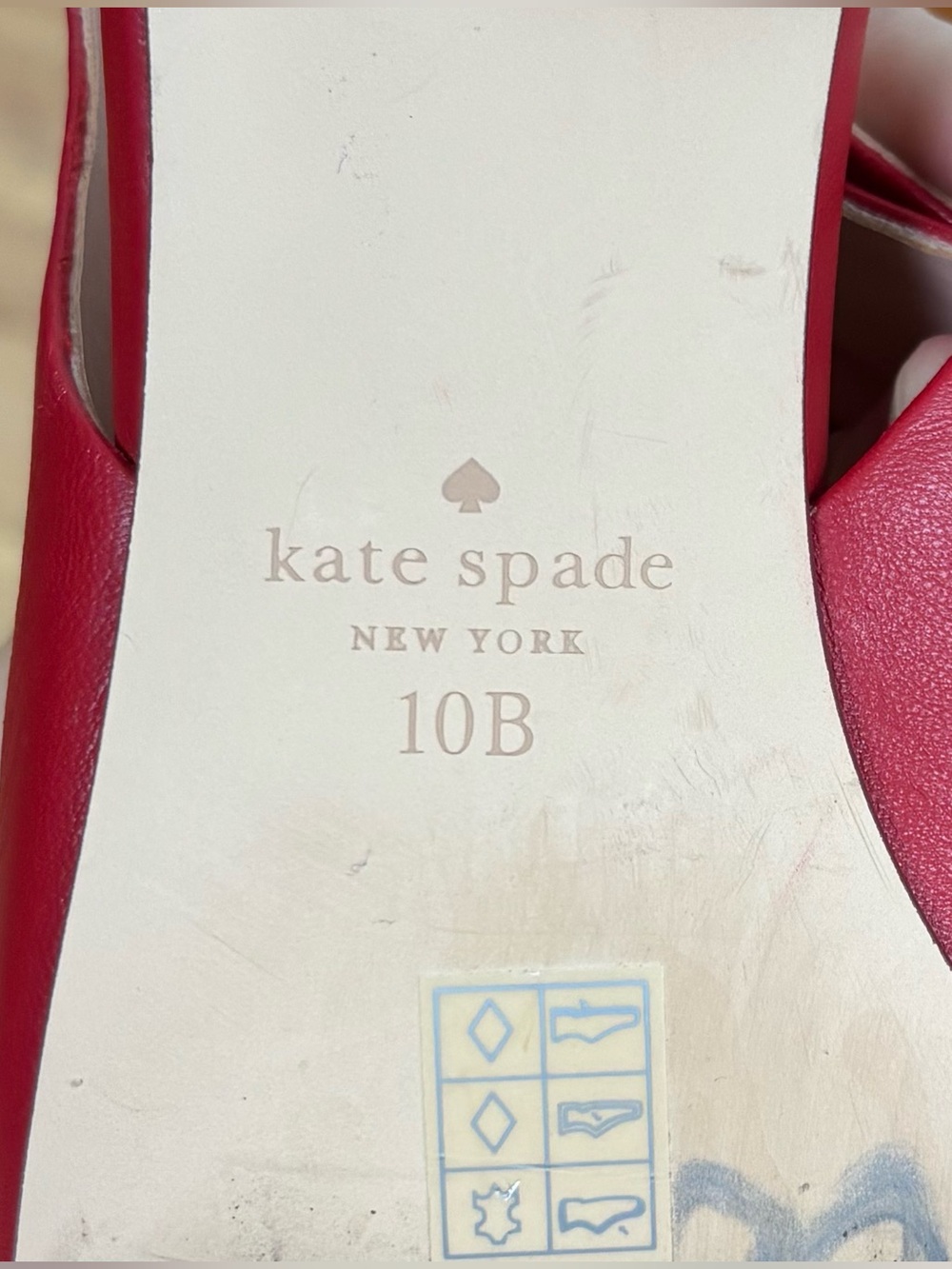 Kate Spade NY Bachata SB Pump Women’s Size 10B Slingback Heeled Leather Holiday - Picture 6 of 7